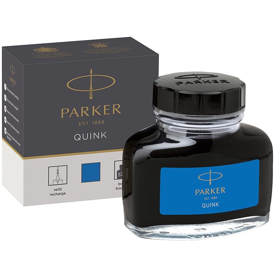 Parker Quink Ink Bottle - Washable Blue - Pure Pens