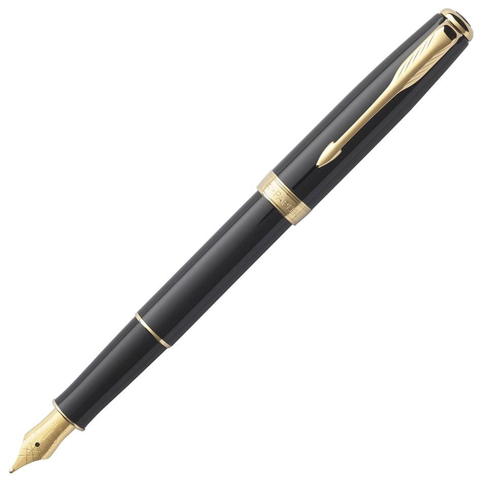 Parker Sonnet Fountain Pen Laque Black Gold Trim Pure Pens