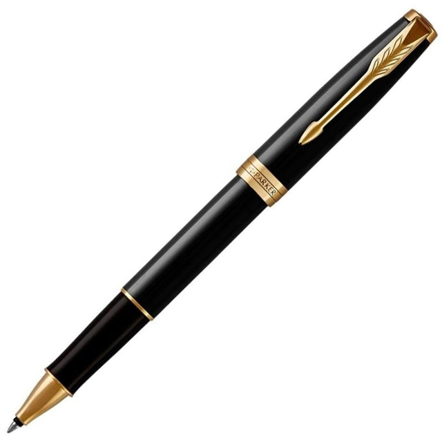 Parker Sonnet Rollerball Pen - Laque Black & Gold Trim - Pure Pens