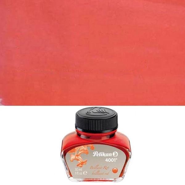 Pelikan 4001 Fountain Pen Ink Brilliant Red Pure Pens