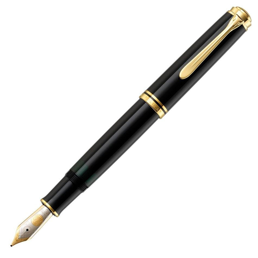 Pelikan Souveran M1000 Fountain Pen Black with Gold Trim Pure Pens