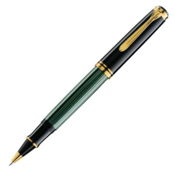 Pelikan R800 Rollerball Pen - Green with Gold Trim - Pure Pens