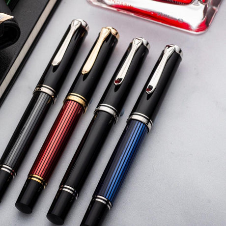 Pelikan R805 Rollerball Pen - Black with Silver Trim - Pure Pens