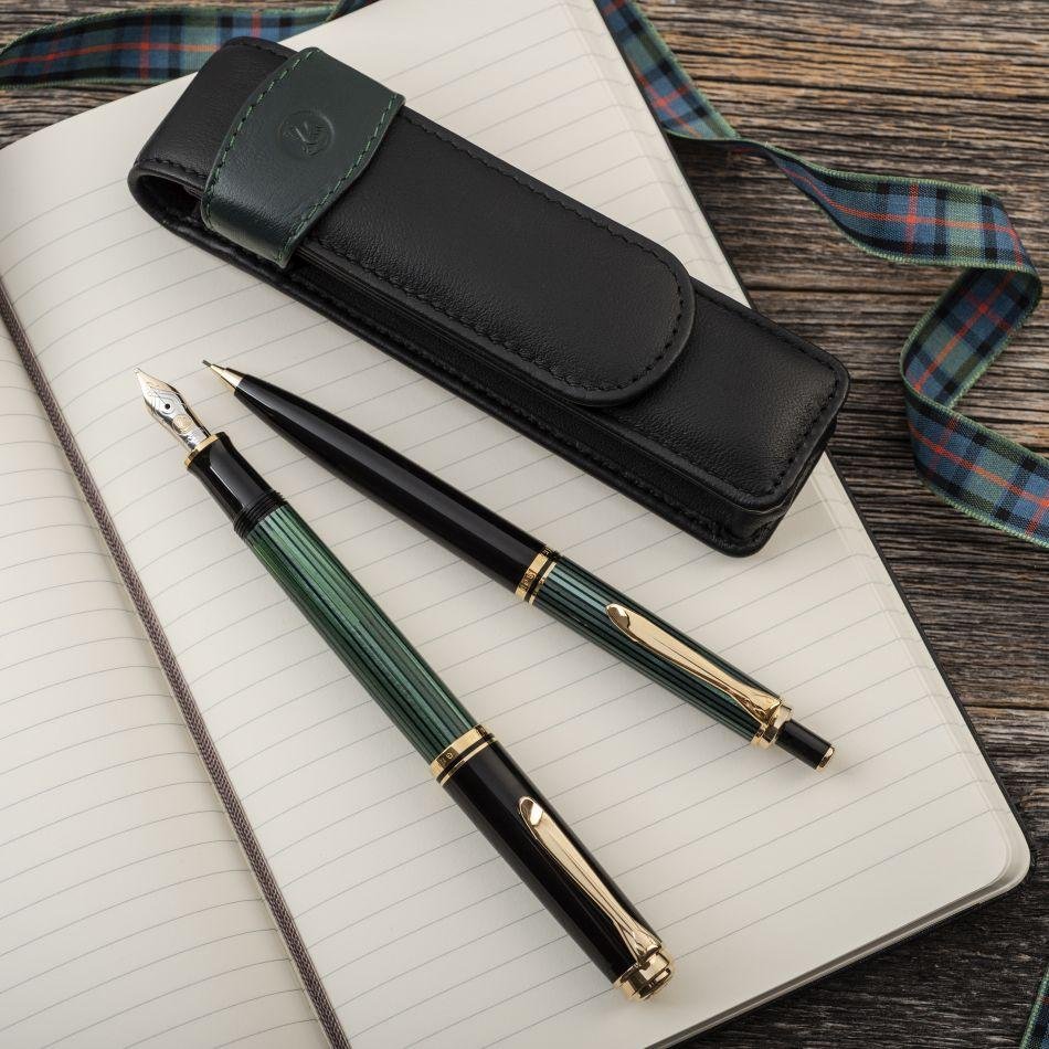 Pelikan Souveran D400 Mechanical Pencil - Green with Gold Trim - Pure Pens