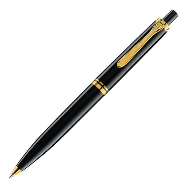 Pelikan Souveran K400 Ballpoint Pen - Black with Gold Trim - Pure Pens