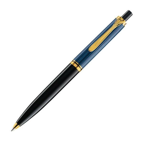 Pelikan Souveran K400 Ballpoint Pen - Blue with Gold Trim - Pure Pens