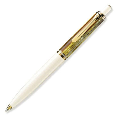 Pelikan Souveran K400 Ballpoint Pen - White & Tortoiseshell - Pure Pens