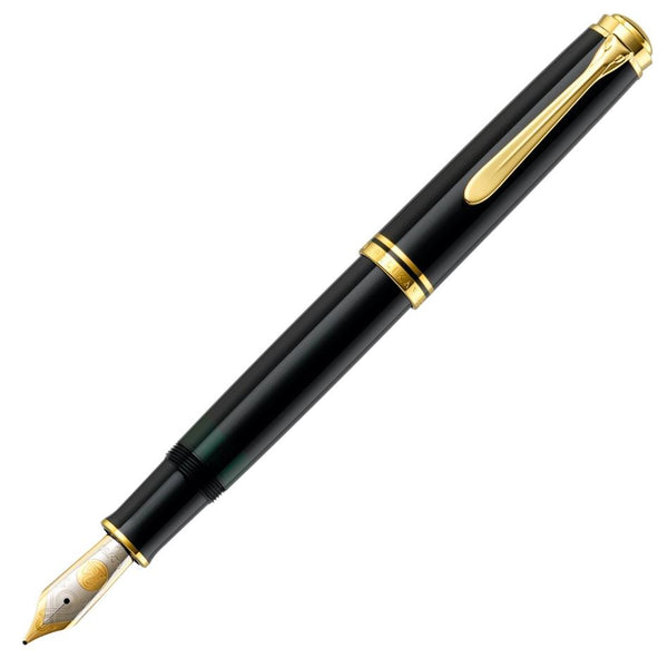 Pelikan Souveran M400 Fountain Pen - Black with Gold Trim | Pure Pens