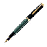 Pelikan Souveran R400 Rollerball Pen - Green with Gold Trim - Pure Pens