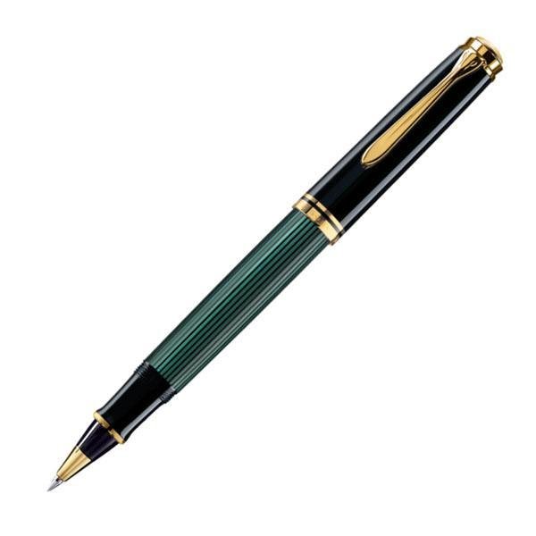 Pelikan Souveran R400 Rollerball Pen - Green with Gold Trim - Pure Pens