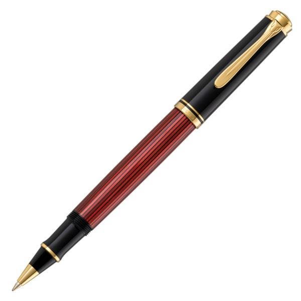 Pelikan Souveran R400 Rollerball Pen - Red with Gold Trim | Pure Pens