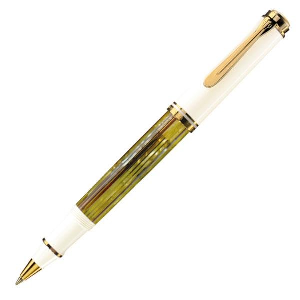 Pelikan Souveran R400 Rollerball Pen - White & Tortoiseshell - Pure Pens