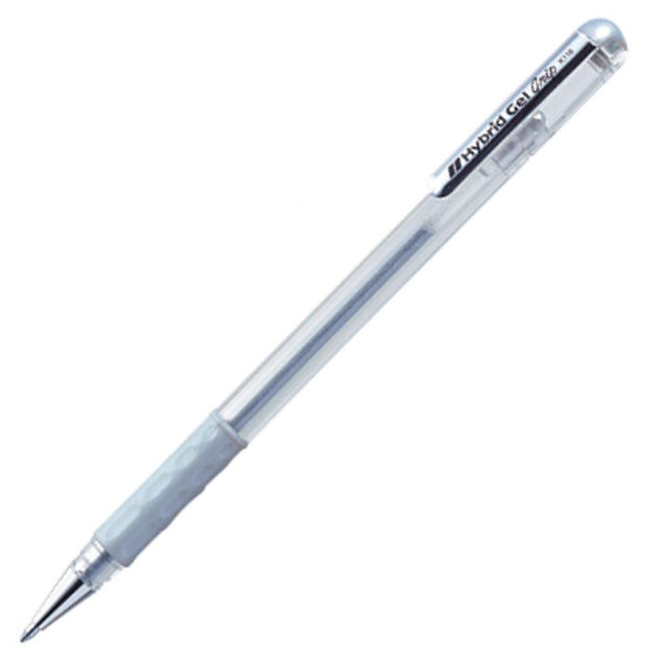 Pentel Hybrid Gel Grip - Silver - Pure Pens