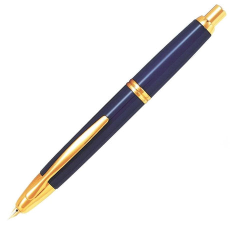 Pilot Capless Fountain Pen - Blue with Gold Trim - Pure Pens
