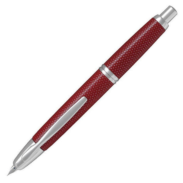 Pilot Capless Fountain Pen - Carbonesque Red - Pure Pens