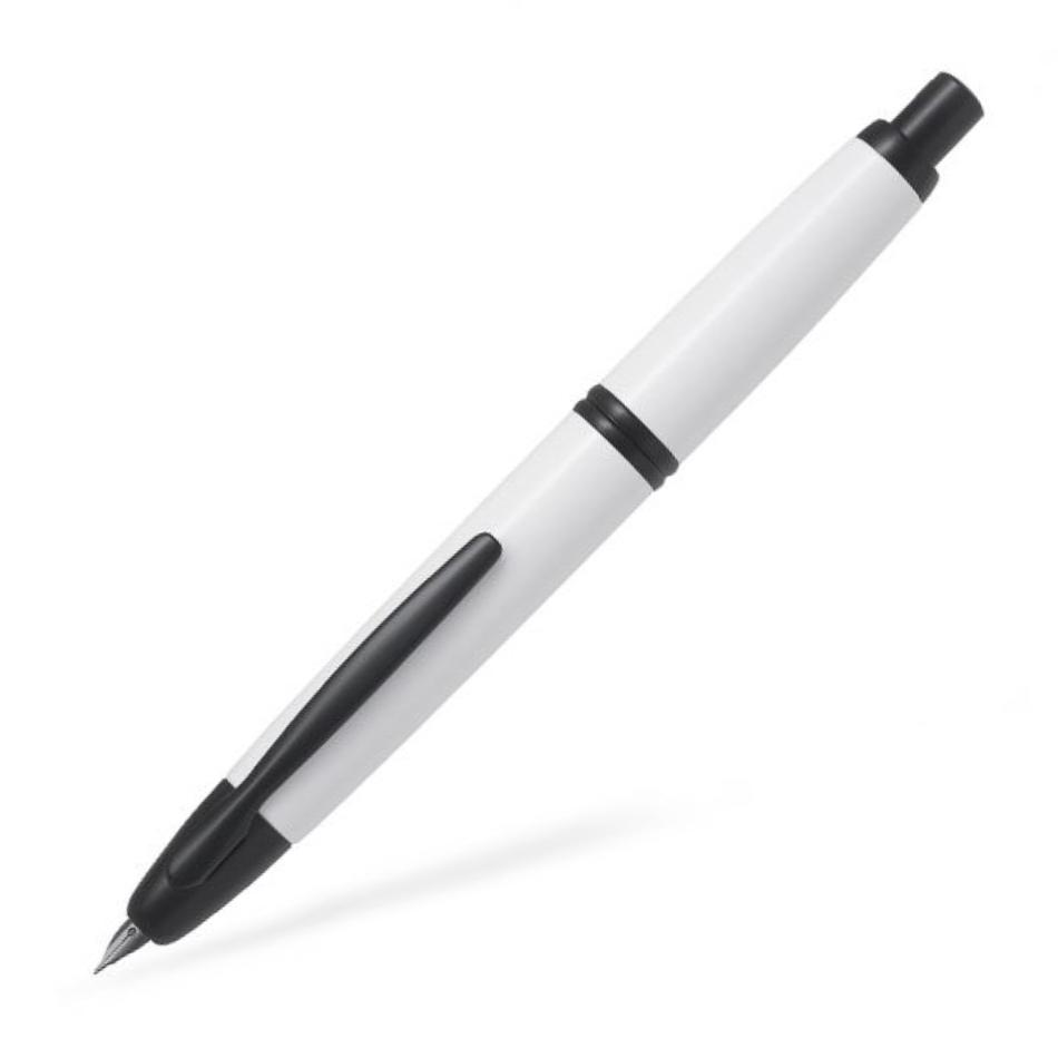 Pilot Capless Fountain Pen - White with Black Trim - Pure Pens