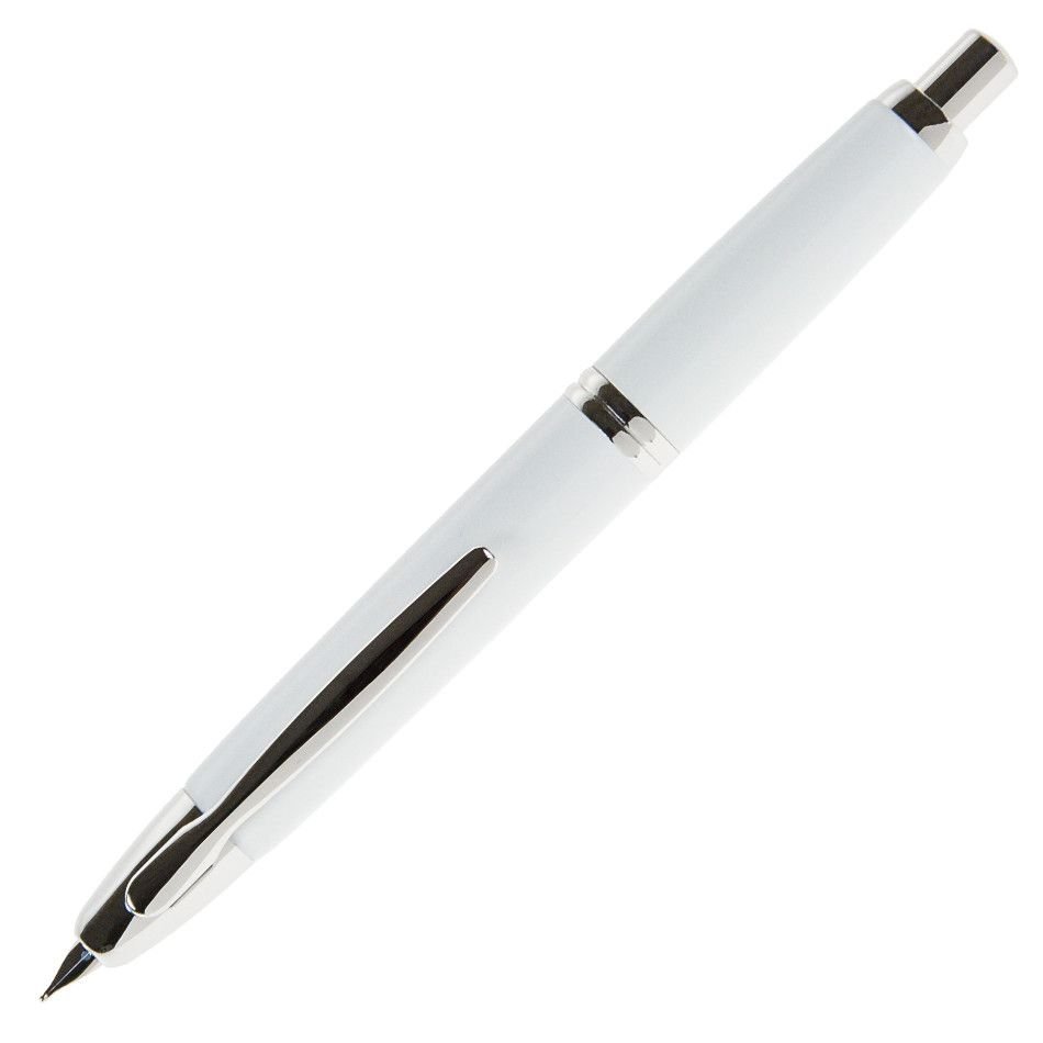 Pilot Capless Fountain Pen - White with Rhodium Trim - Pure Pens