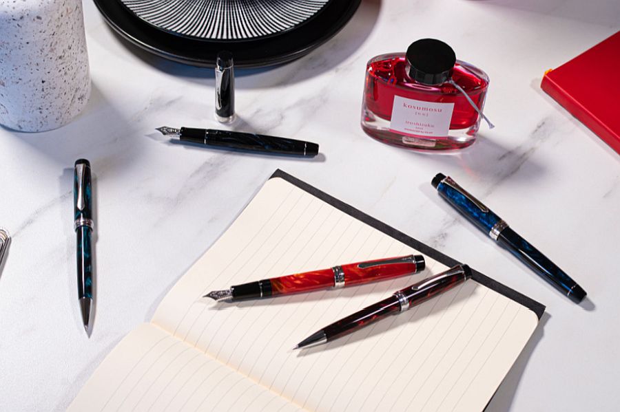 Pilot Custom Heritage SE Fountain Pen - Green Marble - Pure Pens