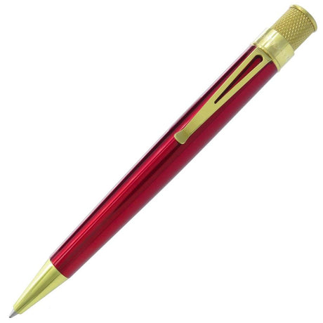 Retro 51 Tornado Brass Classic Rollerball Pen - Red - Pure Pens