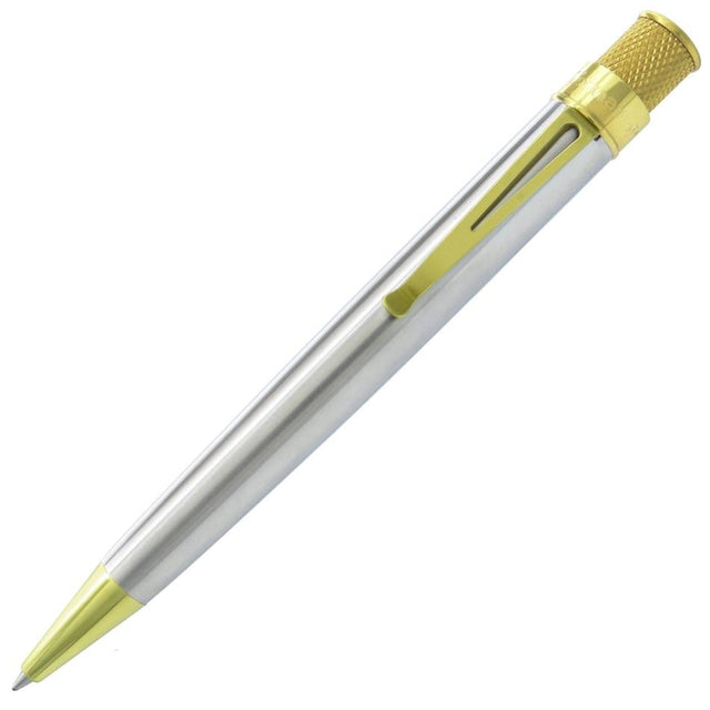 Retro 51 Tornado Brass Classic Rollerball Pen - Stainless - Pure Pens
