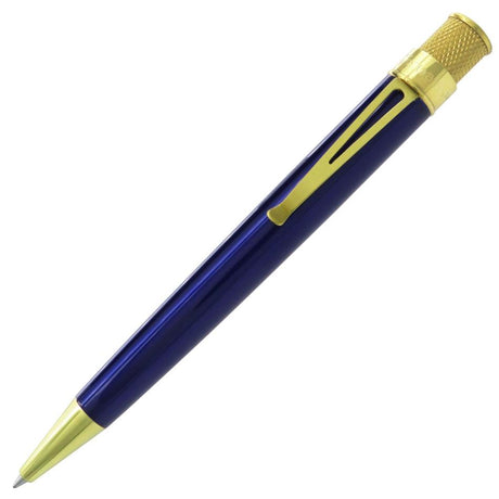 Retro 51 Tornado Brass Classic Rollerball Pen - True Blue - Pure Pens