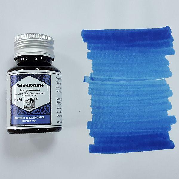 Rohrer & Klingner Fountain Pen Ink - Permanent Blue No. 450 - Pure Pens
