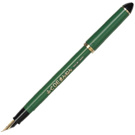 Sailor Fude de Mannen Calligraphy Fountain Pen Green - Pure Pens