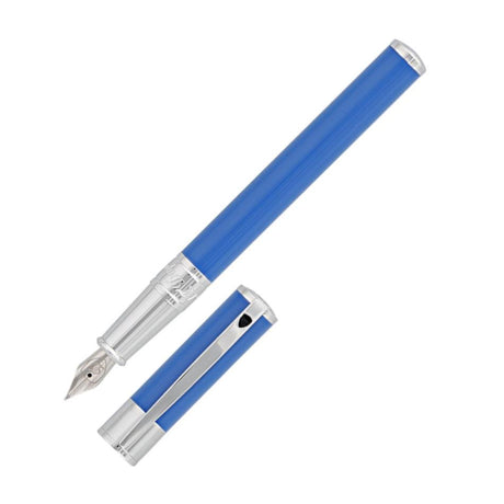 St Dupont D-Initial Fountain Pen - Blue - Pure Pens