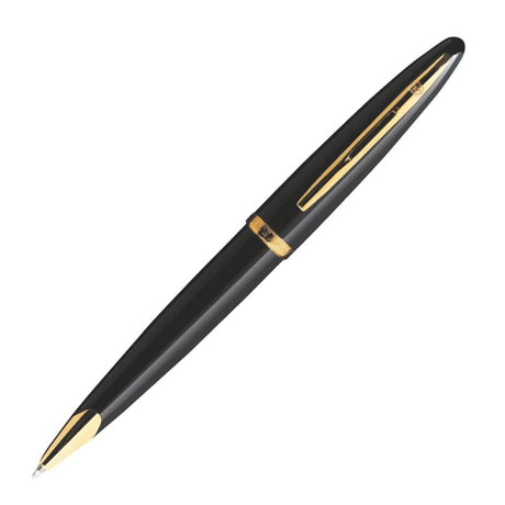Waterman Carene Ball Pen - Black with Gold Trim - Pure Pens