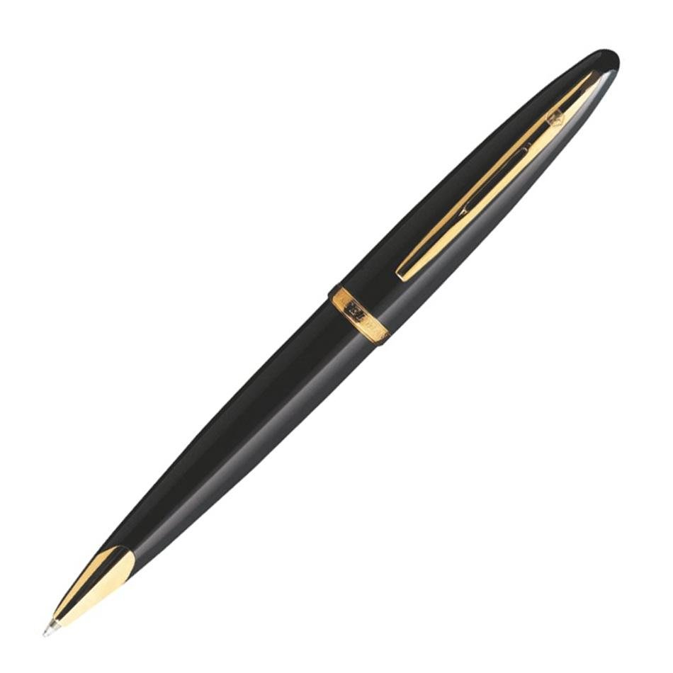 Waterman Carene Ball Pen - Black with Gold Trim - Pure Pens