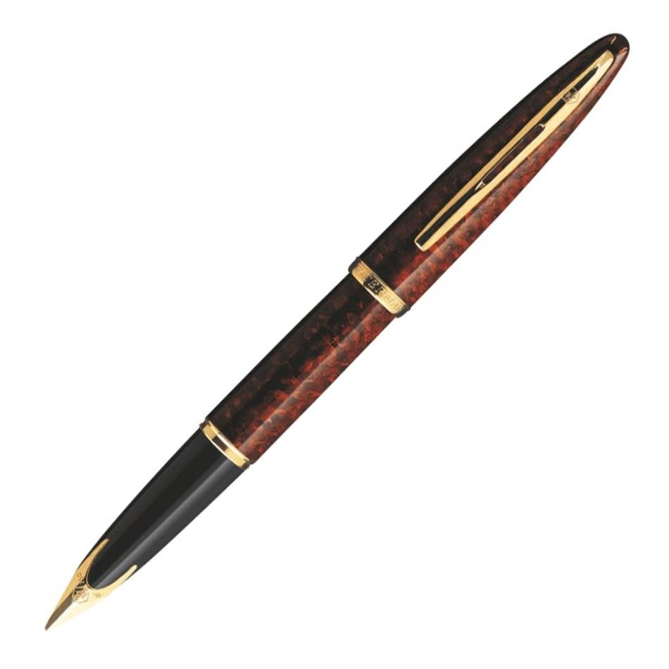 Waterman Carene Fountain Pen - Amber with Gold Trim - Pure Pens