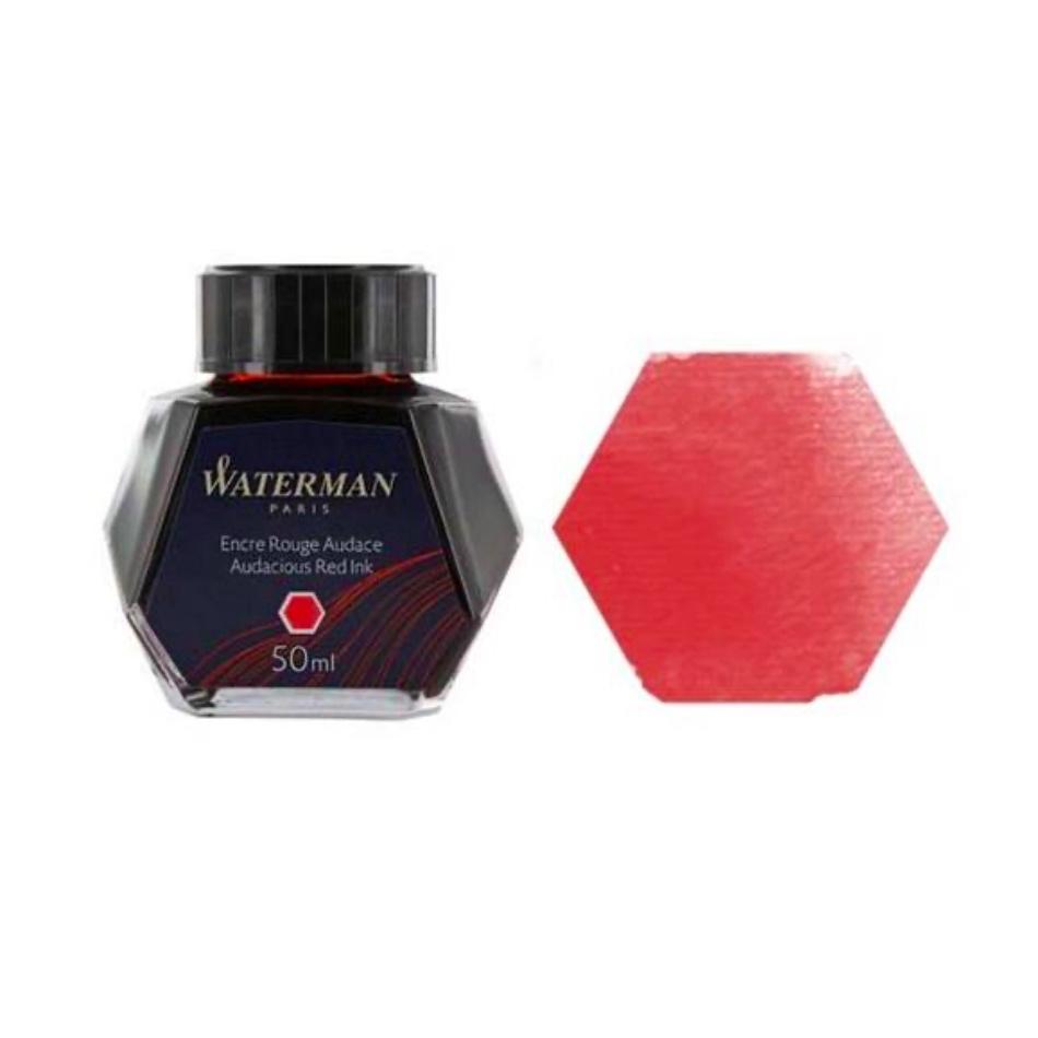 Waterman Fountain Pen Bottled Ink - Audacious Red - Pure Pens