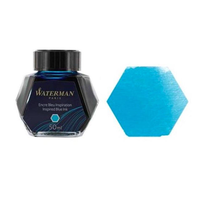 Waterman Fountain Pen Bottled Ink - Inspired Blue - Pure Pens