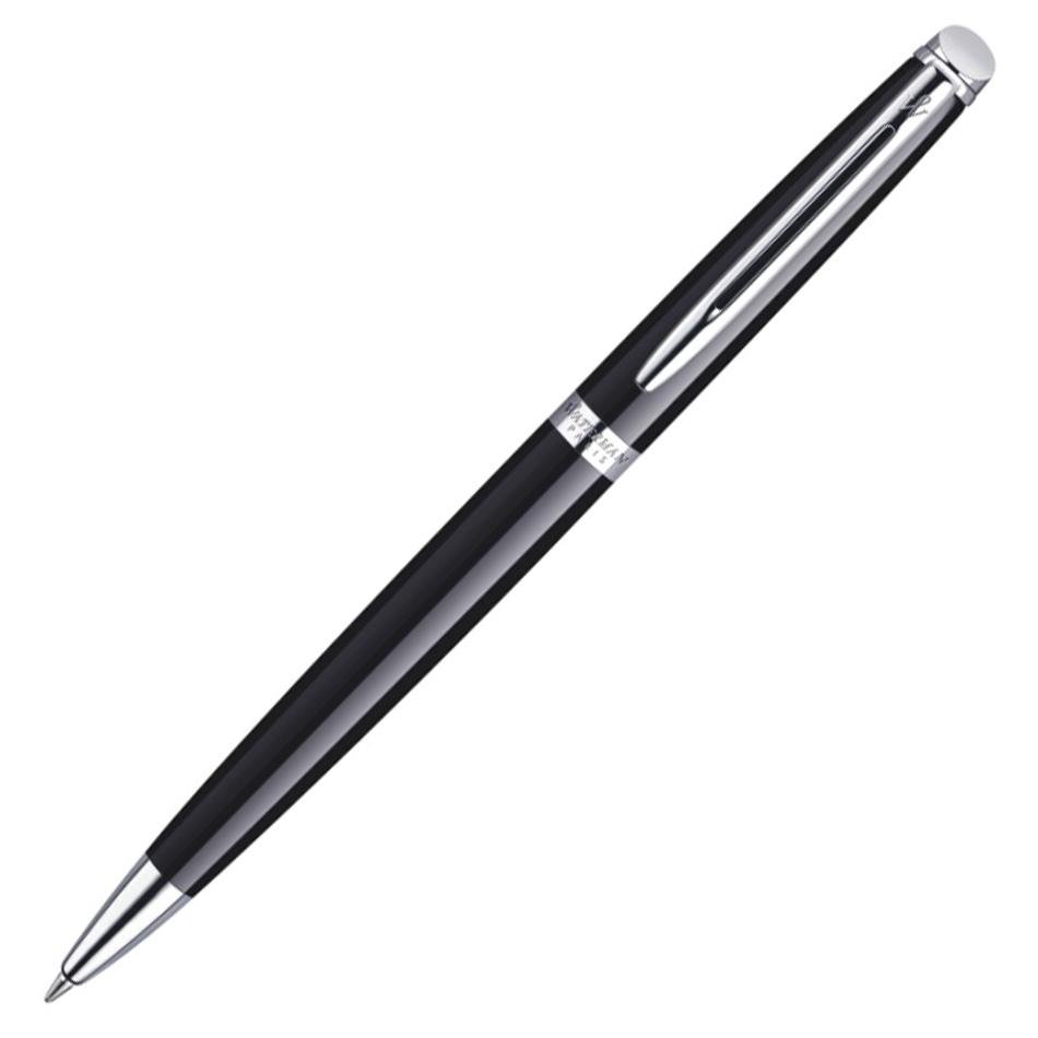 Waterman Hemisphere Ball Pen - Gloss Black with Chrome Trim - Pure Pens