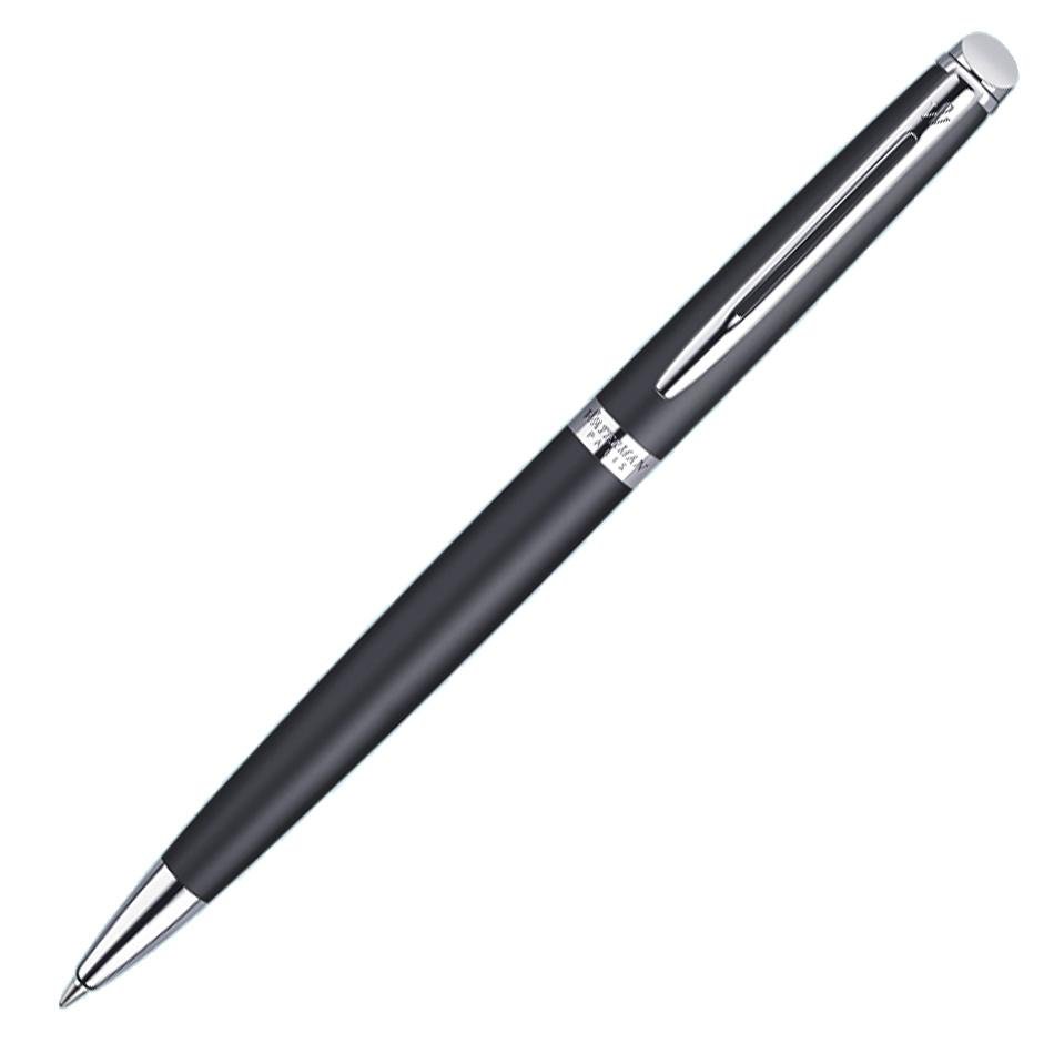Waterman Hemisphere Ball Pen - Matt Black and Chrome Trim - Pure Pens