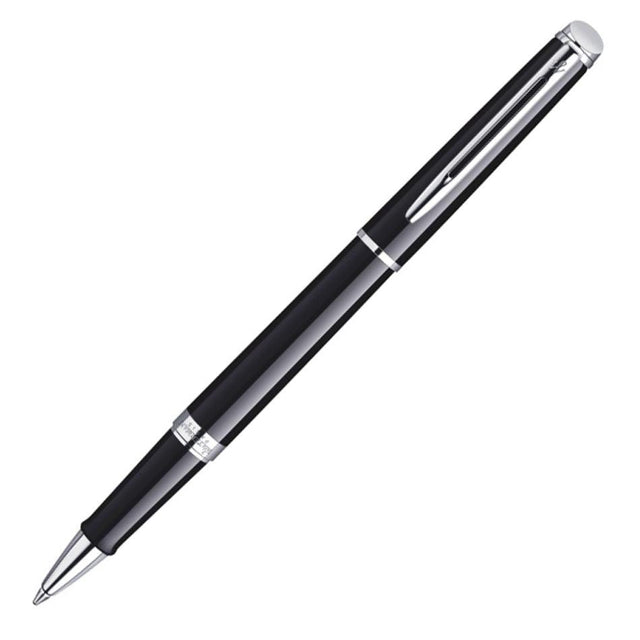 Waterman Hemisphere Rollerball Pen - Gloss Black with Chrome Trim - Pure Pens
