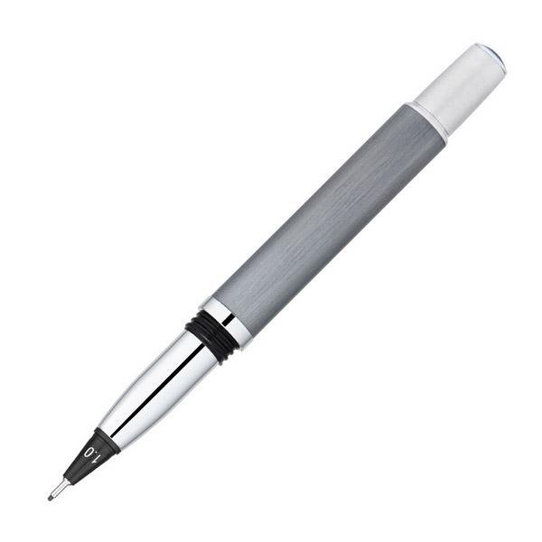 Yookers Metis Refillable Fibre Tip Pen Grey Brushed Lacquer with Chrome Trim 1.0mm - Pure Pens